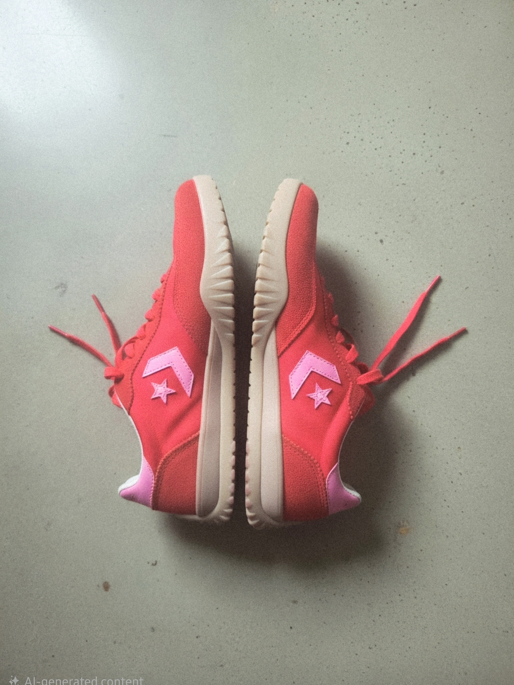 Converse Red and Pink Low-Top Sneakers